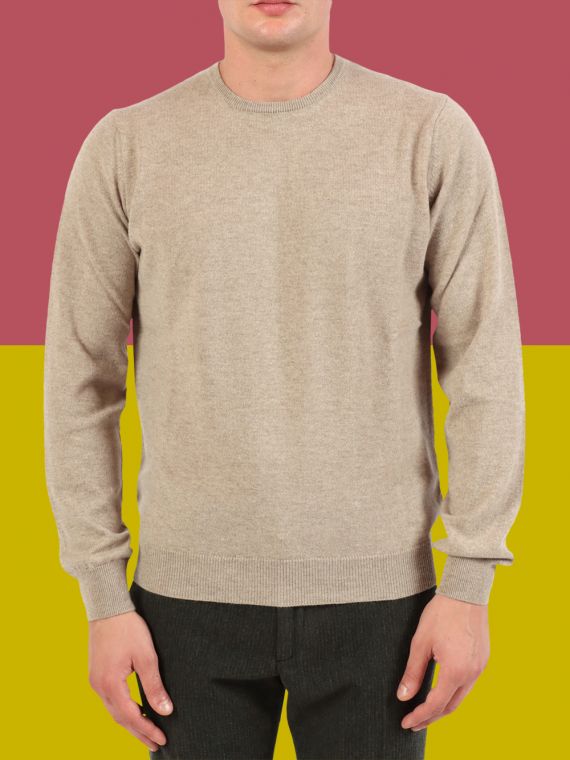 1-ply cashmere crewneck sweater