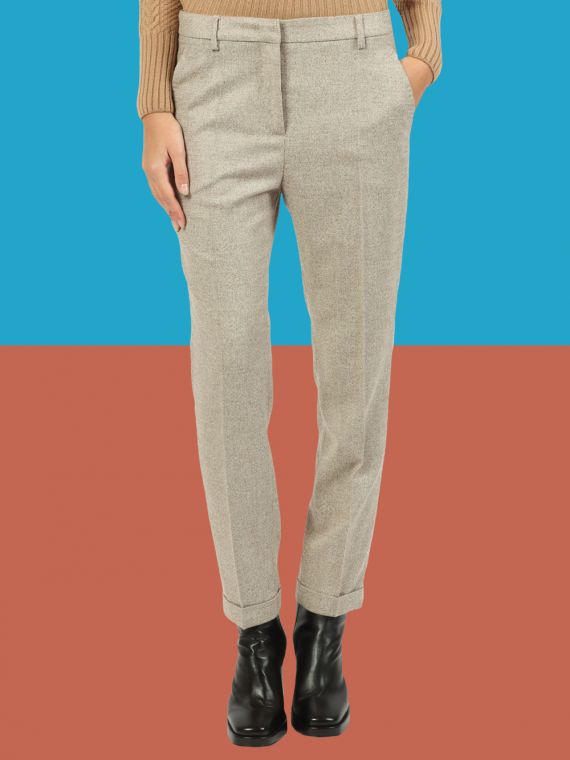 Slim-fit trousers in certified two-way stretch wool
