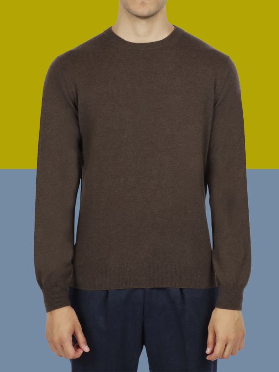 1-ply cashmere crewneck sweater