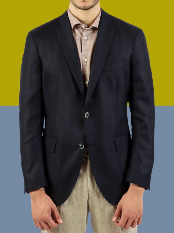 Two-button jacket drop 6 Lined blazer line 105 Cashmere Millionaire