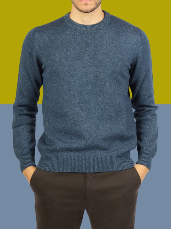 Wool and Cashmere Crew Neck