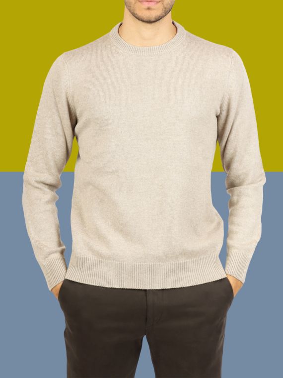 Wool and Cashmere Crew Neck
