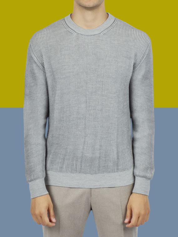 Fisherman's rib crewneck sweater