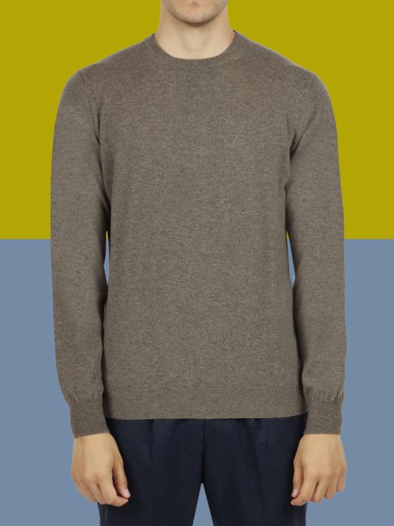 1-ply cashmere crewneck sweater