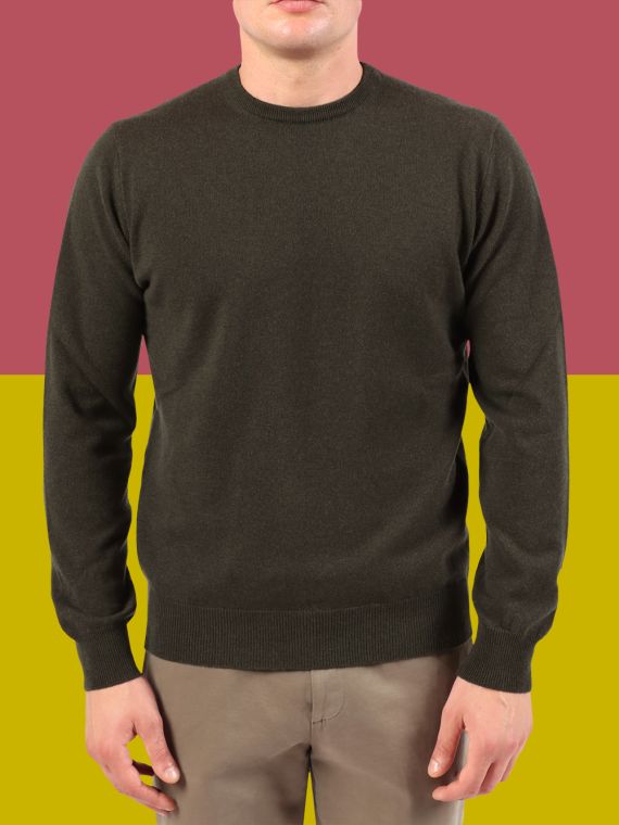 1-ply cashmere crewneck sweater