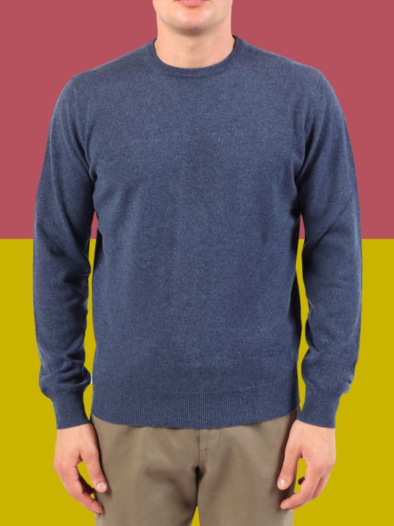 1-ply cashmere crewneck sweater