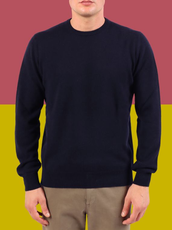 1-ply cashmere crewneck sweater
