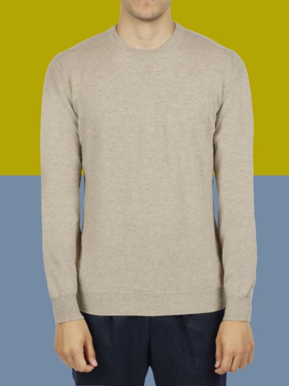 1-ply cashmere crewneck sweater