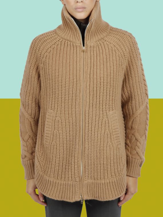 CARDIGAN IN COB STITCH WOOL AND NYLON ULTRALIGHT