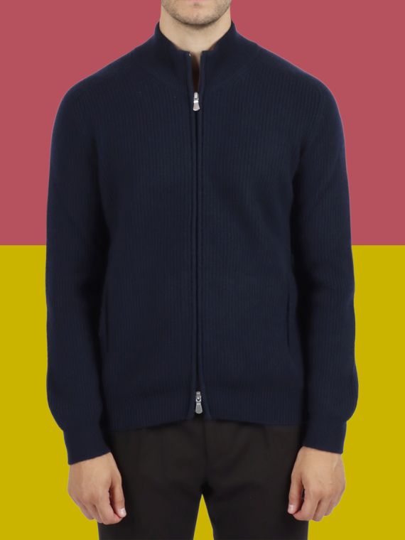 Full zip cashmere jacket