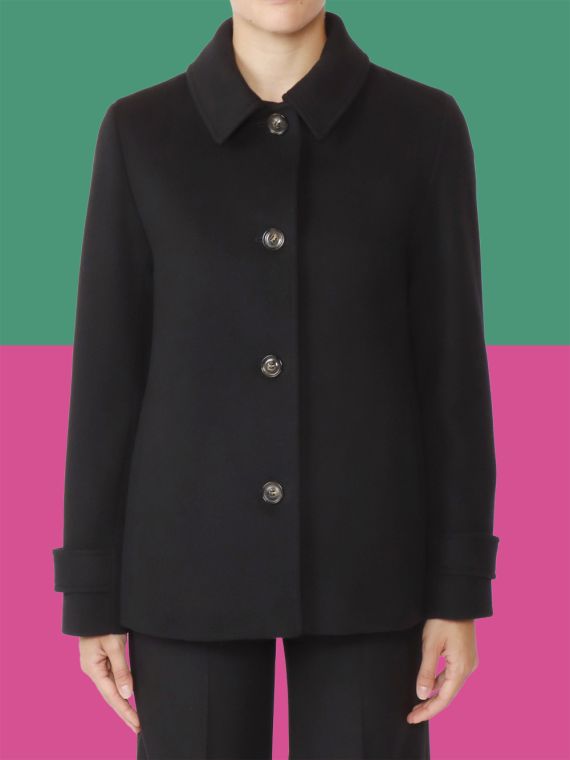Tailored Straight-Cut Wool Coat