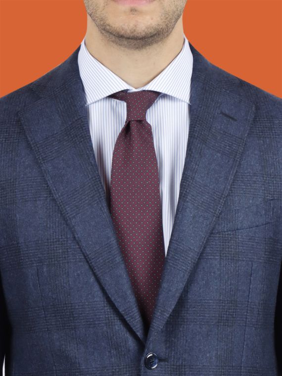 Pure Silk Foulard Tie - 8 cm