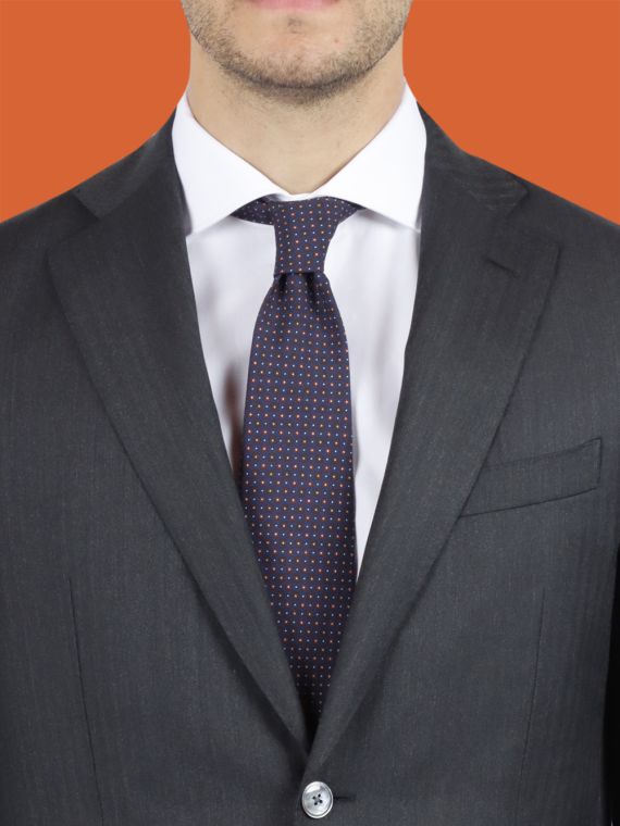 Pure Silk Foulard Tie - 8 cm