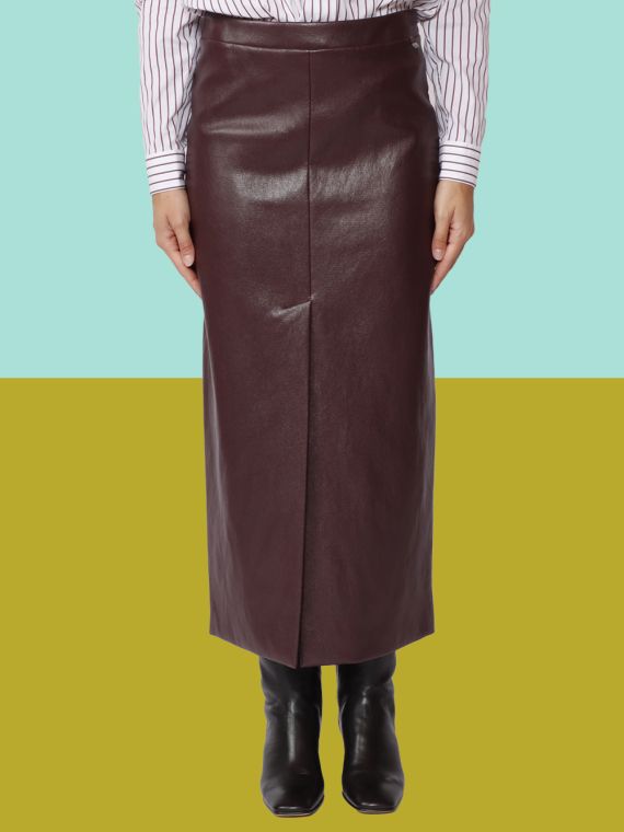 LEATHER-EFFECT SKIRT