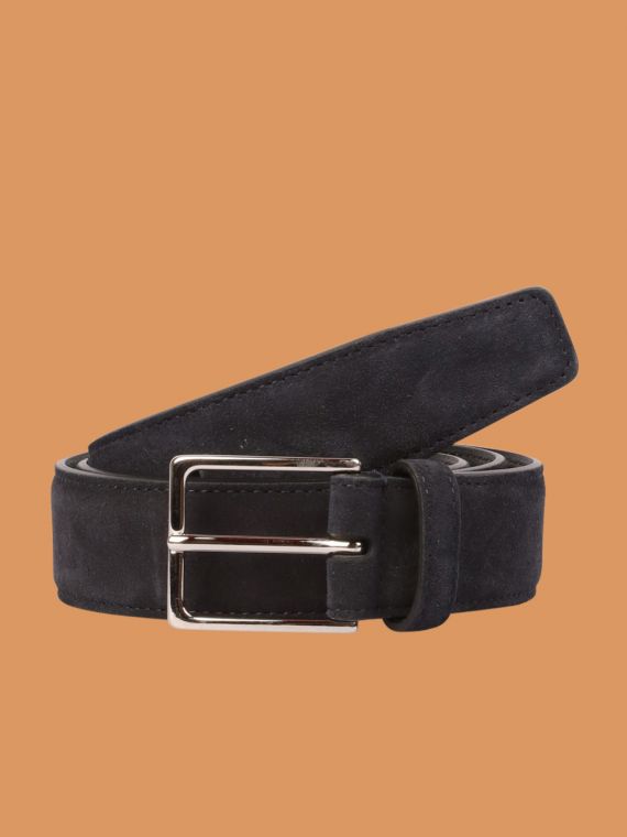 Suede leather belt