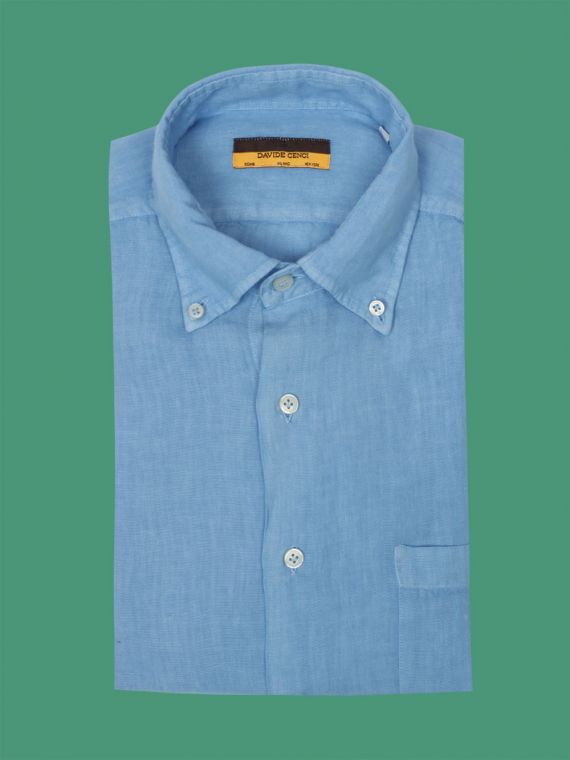 Linen shirt with pocket