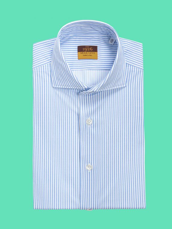 Technical active slim fit French collar shirt