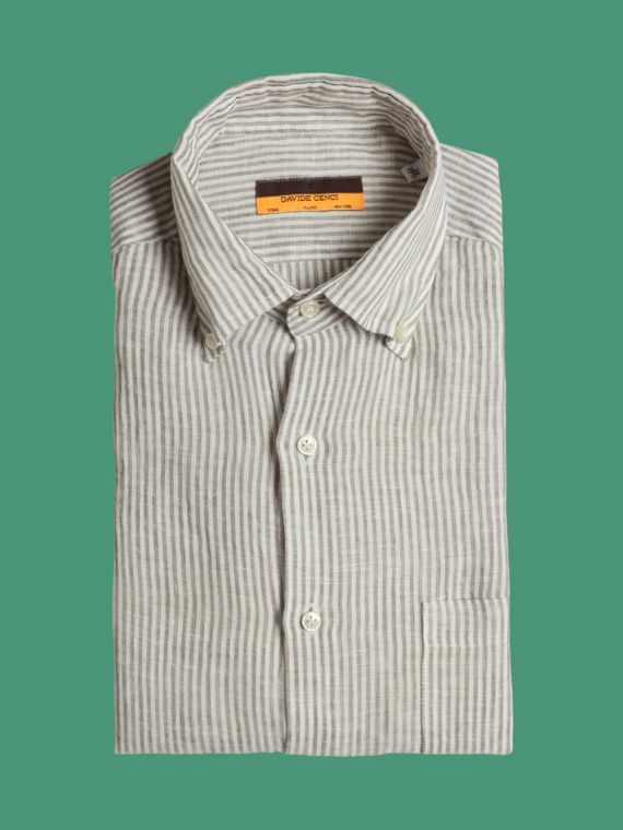 Linen shirt with pocket