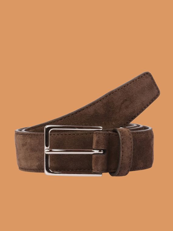 Suede leather belt
