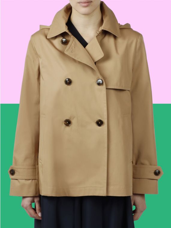DOUBLE BREASTED COTTON RAINCOAT
