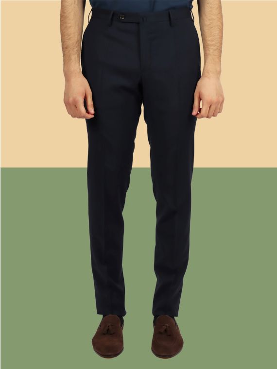 Slim fit tropical wool trouser