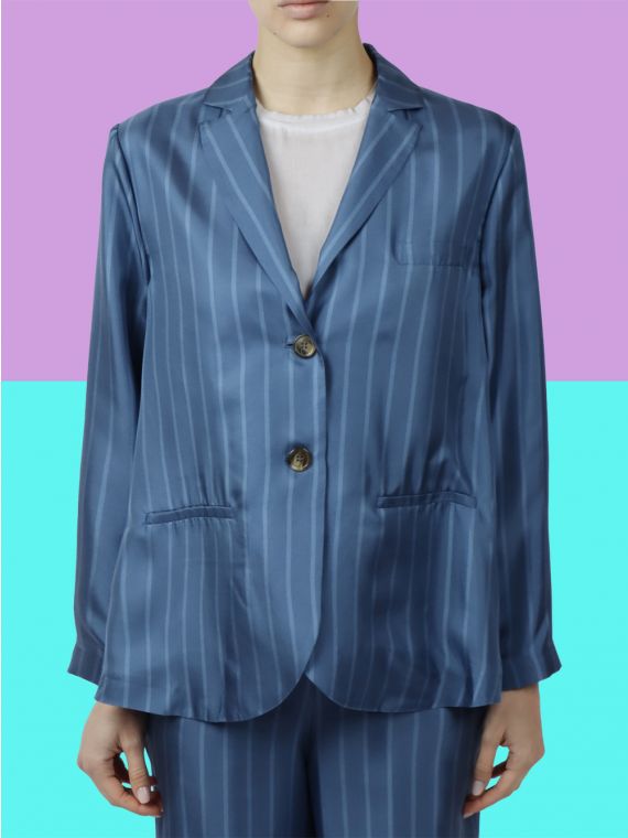 JUDY Single-breasted jacket silk