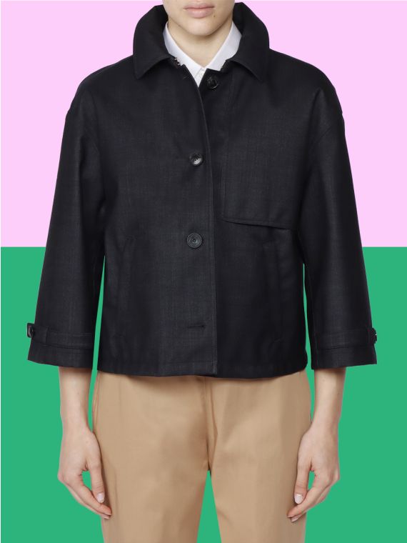 CAPE IN 3 LAYERS DENIM EFFECT