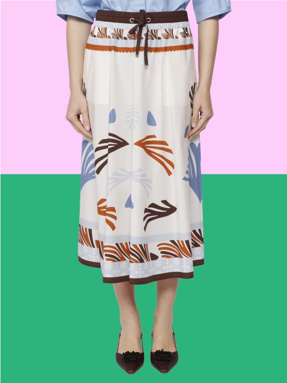 SKIRT IN SUMMER PRINT COTTON