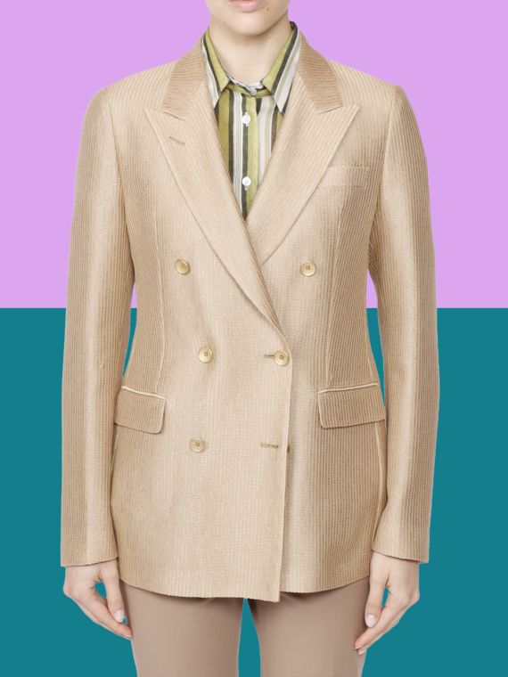 J-PARIS10B/SV - Double-Breasted Cotton Jacket